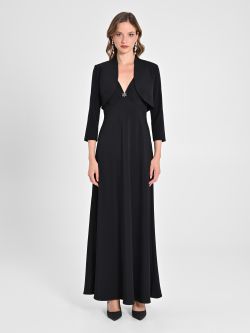 Shrug in Black Cady Fabric det_1
