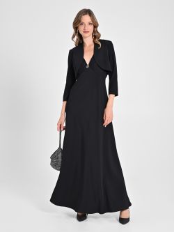 Shrug in Black Cady Fabric in_i7