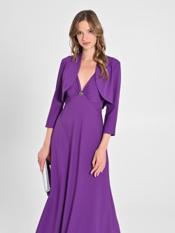 Long Dress in Aubergine Purple Cady | Rinascimento