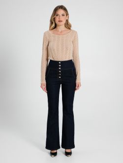 High-waisted Flared Jeans det_1