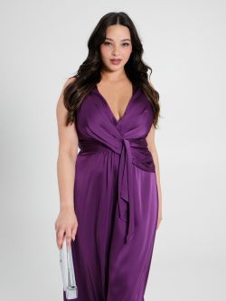 Abito Lungo Curvy Viola Melanzana in_i7