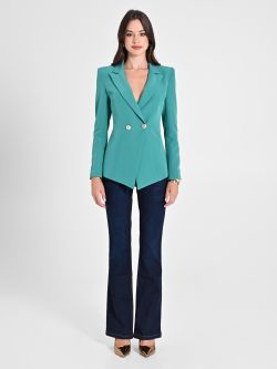 Jade Green Double-Breasted Jacket det_1