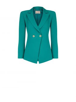 Jade Green Double-Breasted Jacket det_4
