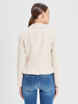 Beige Double-Breasted Jacket in_i4