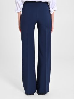 Palazzo Trousers in Blue Technical Fabric in_i4