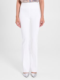 Pantalon évasé beige en tissu technique beige det_2