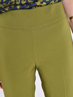 Pantalon évasé en tissu technique vert mousse in_i5