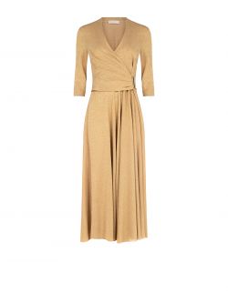 Robe longue en fil de lurex doré det_4