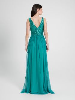 Long Dress with Sequins and Tulle det_3