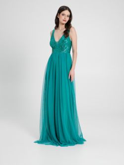 Long Dress with Sequins and Tulle sp_e1