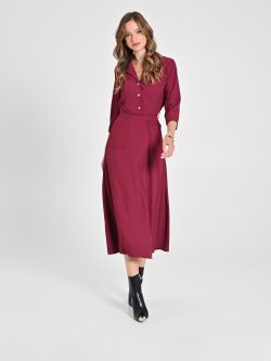 Robe chemise bordeaux sp_e1