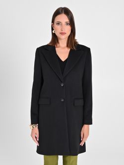 マイクラ 人気アイテム Black Medium-length Coat Rinascimento | ジャケット・アウター