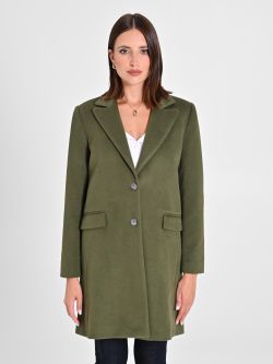 Military Green Medium-Length Coat det_2