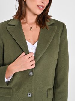 Military Green Medium-Length Coat in_i5