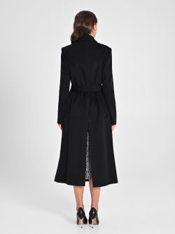 Maxi Black Coat with Belt det_3
