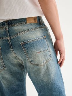 Herrenjeans Denim Regular-Fit Cropped Used QB24 in_i5