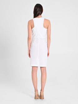 Vestido de tubo con inserción dorada det_3