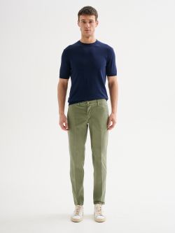 Men's Slim-Fit Chinos with Embossed Texture QB24 det_1