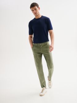 Men's Slim-Fit Chinos with Embossed Texture QB24 sp_e1