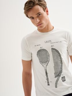 Men’s Crewneck T-shirt with Sports Print QB24 in_i5