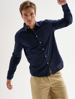 Chemise en coton col à l’italienne QB24 homme sp_e1