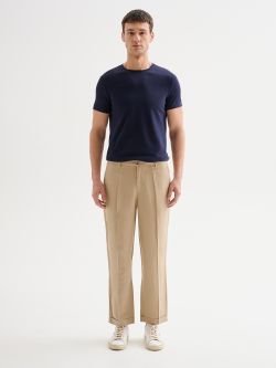 Męskie spodnie loose-fit z lnem QB24 det_1