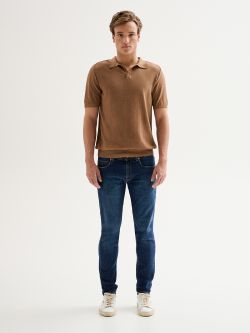 Polohemd für Herren aus kalt gefärbtem Strickstoff QB24 det_1