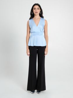 Light Blue Satin Top det_1