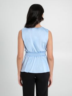 Light Blue Satin Top in_i4