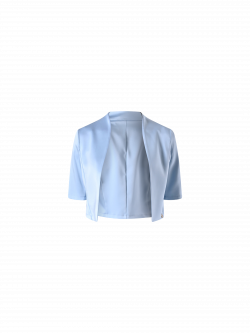 Bolero aus strukturiertem Satin in Hellblau det_4