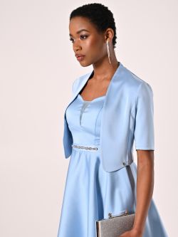 Bolero aus strukturiertem Satin in Hellblau sp_e1