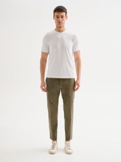 Men’s White T-Shirt with Contrast Trim QB24 det_1
