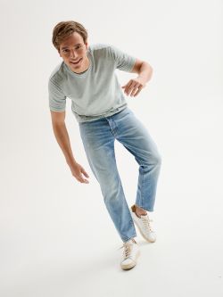 Men's Melange T-shirt with Matching Trim QB24 in_i7