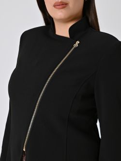 Curvy-Jacke mit Reißverschluss in Schwarz in_i5