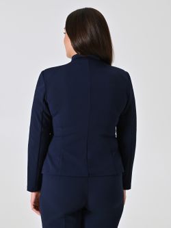 Curvy-Jacke mit Reißverschluss in Blau det_3