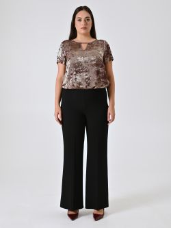 Curvy-Palazzo-Hose in Schwarz det_1