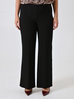 Curvy-Palazzo-Hose in Schwarz det_2