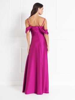 atelier Long Raspberry Dress det_3