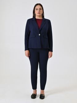Giacca Curvy Monobottone Blu det_1