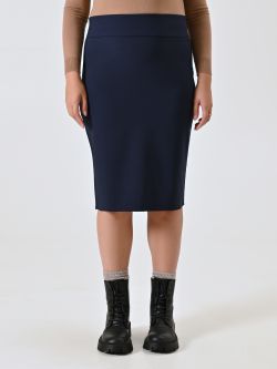 Jupe crayon Curvy Bleue det_2