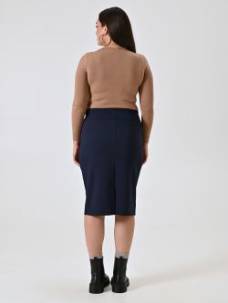 Curvy-Bleistiftrock in Blau det_3