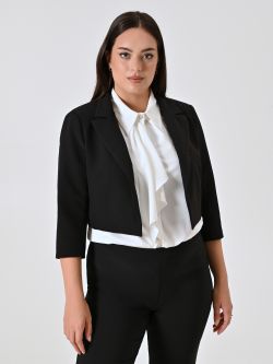 Kurze Curvy-Jacke in Schwarz in_i7