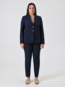 Giacca Curvy Due Bottoni Blu det_1