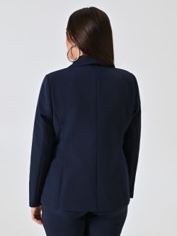 Curvy Blue Two-Button Jacket det_3