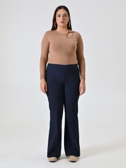 Curvy-Schlaghose in Blau det_1