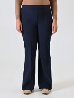 Curvy Blue Flared Trousers det_2