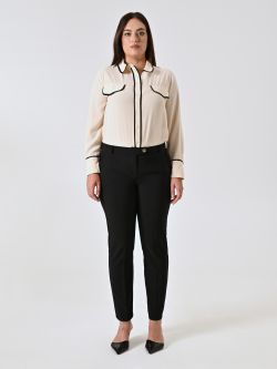 Pantaloni Curvy Straight Neri det_1