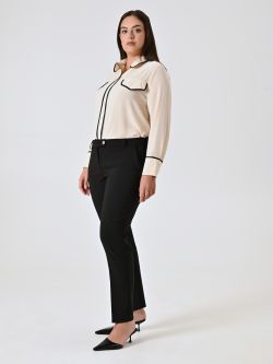 Pantaloni Curvy Straight Neri in_i7