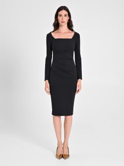Sheath Dress with Square Neck det_1