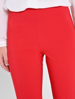 Red Flared Trousers in Technical Fabric in_i5